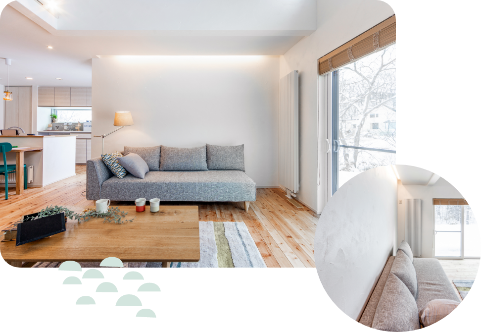 自然素材がつくる安心の空気環境と、家族が自然に集まるリビング